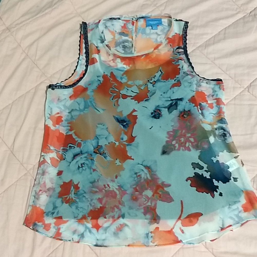 Vera Wang multicolored sleeveless blouse